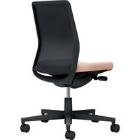 【組立設置込】コクヨ モネット 背メッシュ 肘無 ランバー無 背座ツートン ウレタンキャスター ブラック×アッシュピンク 1脚（直送品）