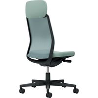 【組立設置込】コクヨ モネット 背メッシュ ショルダーサポート 肘無 ランバー無 背座同色 ナイロンキャスター ブラック×Aターコイズ 1脚（直送品）