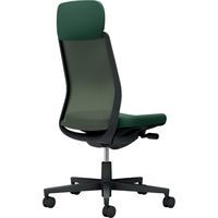 【組立設置込】コクヨ モネット 背メッシュ ショルダーサポート 肘無 ランバー無 背座同色 ナイロンキャスター BK×ディープグリーン 1脚（直送品）