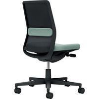 【組立設置込】コクヨ モネット 背メッシュ 肘無 ランバー付 背座ツートン ウレタンキャスター ブラック×アッシュターコイズ 1脚（直送品）