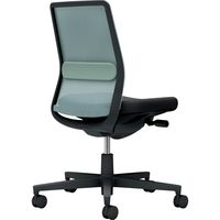 【組立設置込】コクヨ モネット 背メッシュ 肘無 ランバー付 背座ツートン ウレタンキャスター アッシュターコイズ×ブラック 1脚（直送品）
