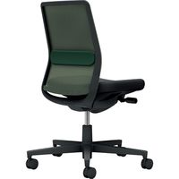 【組立設置込】コクヨ モネット 背メッシュ 肘無 ランバー付 背座ツートン ウレタンキャスター ディープグリーン×ブラック 1脚（直送品）