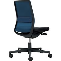 【組立設置込】コクヨ モネット 背メッシュ 肘無 ランバー付 背座ツートン ナイロンキャスター ネイビー×ブラック 1脚（直送品）