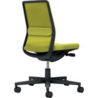 【組立設置込】コクヨ モネット 背メッシュ 肘無 ランバー付 背座同色 ナイロンキャスター ブラック×ライトオリーブ 1脚（直送品）