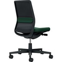 【組立設置込】コクヨ モネット 背メッシュ 肘無 ランバー付 背座ツートン ナイロンキャスター ブラック×ディープグリーン 1脚（直送品）