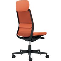 【組立設置込】コクヨ モネット 背メッシュ ショルダーサポート 肘無 ランバー付 背座同色 ウレタンキャスター BK×ソフトテラコッタ 1脚（直送品）