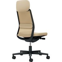 【組立設置込】コクヨ モネット 背メッシュ ショルダーサポート 肘無 ランバー付 背座同色 ウレタンキャスター BK×ソフトベージュ 1脚（直送品）