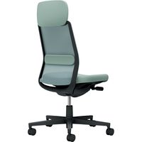 【組立設置込】コクヨ モネット 背メッシュ ショルダーサポート 肘無 ランバー付 背座同色 ウレタンキャスター ブラック×Aターコイズ 1脚（直送品）