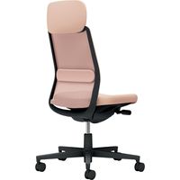 【組立設置込】コクヨ モネット 背メッシュ ショルダーサポート 肘無 ランバー付 背座同色 ウレタンキャスター BK×アッシュピンク 1脚（直送品）