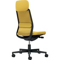 【組立設置込】コクヨ モネット 背メッシュ ショルダーサポート 肘無 ランバー付 背座同色 ナイロンキャスター BK×オリーブイエロー 1脚（直送品）