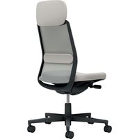 【組立設置込】コクヨ モネット 背メッシュ ショルダーサポート 肘無 ランバー付 背座同色 ナイロンキャスター ブラック×ライトグレー 1脚（直送品）