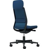 【組立設置込】コクヨ モネット 背メッシュ ショルダーサポート 肘無 ランバー付 背座同色 ナイロンキャスター ブラック×ネイビー 1脚（直送品）