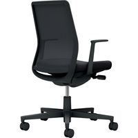 【組立設置込】コクヨ モネット 背メッシュ L型肘 ランバー無 背座同色 ウレタンキャスター ブラック 1脚（直送品）