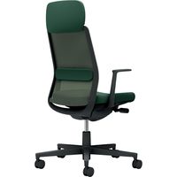 【組立設置込】コクヨ モネット 背メッシュ ショルダーサポート L型肘 ランバー付 背座同色 ナイロンキャスター BK×Dグリーン 1脚（直送品）