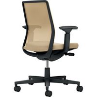 【組立設置込】コクヨ モネット 背メッシュ 可動肘 ランバー無 背座同色 ウレタンキャスター ブラック×ソフトベージュ 1脚（直送品）