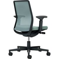 【組立設置込】コクヨ モネット 背メッシュ 可動肘 ランバー無 背座同色 ナイロンキャスター ブラック×アッシュターコイズ 1脚（直送品）