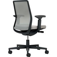 【組立設置込】コクヨ モネット 背メッシュ 可動肘 ランバー無 背座同色 ナイロンキャスター ブラック×ライトグレー 1脚（直送品）