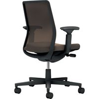 【組立設置込】コクヨ モネット 背メッシュ 可動肘 ランバー無 背座同色 ナイロンキャスター ブラック×ダークグレージュ 1脚（直送品）