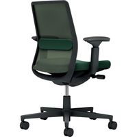 【組立設置込】コクヨ モネット 背メッシュ 可動肘 ランバー付 背座同色 ナイロンキャスター ブラック×ディープグリーン 1脚（直送品）