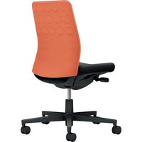 【組立設置込】コクヨ モネット クッション 肘無 ランバー無 背座ツートン ウレタンキャスター ソフトテラコッタ×ブラック 1脚（直送品）