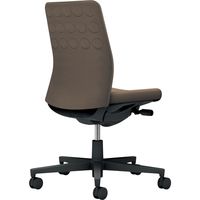 【組立設置込】コクヨ モネット クッション 肘無 ランバー無 背座同色 ナイロンキャスター ブラック×ダークグレージュ 1脚（直送品）