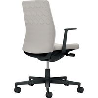 【組立設置込】コクヨ モネット クッション L型肘 ランバー無 背座同色 ウレタンキャスター ブラック×ライトグレー 1脚（直送品）