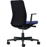 【組立設置込】コクヨ モネット クッション L型肘 ランバー無 背座ツートン ナイロンキャスター ブラック×ディープパープル 1脚（直送品）