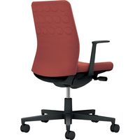 【組立設置込】コクヨ モネット クッション L型肘 ランバー無 背座同色 ナイロンキャスター ブラック×パーシアンレッド 1脚（直送品）