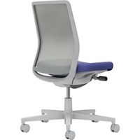 【組立設置込】コクヨ モネット 背メッシュ 肘無 ランバー無 背座ツートン ナイロンキャスター Lグレー×ディープパープル×Lグレー 1脚（直送品）