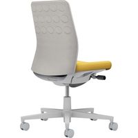 【組立設置込】コクヨ モネット クッション 肘無 ランバー無 背座ツートン ウレタンキャスター Lグレー×オリーブイエロー×Lグレー 1脚（直送品）
