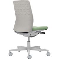 【組立設置込】コクヨ モネット クッション 肘無 ランバー無 背座ツートン ウレタンキャスター Lグレー×パウダーミント×Lグレー 1脚（直送品）