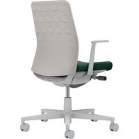 【組立設置込】コクヨ モネット クッション L型肘 ランバー無 背座ツートン ウレタンキャスター Lグレー×ディープグリーン×Lグレー 1脚（直送品）