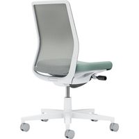 【組立設置込】コクヨ モネット 背メッシュ 肘無 ランバー無 背座ツートン ナイロンキャスター ホワイトグレー×アッシュターコイズ 1脚（直送品）