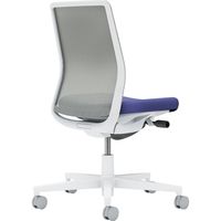 【組立設置込】コクヨ モネット 背メッシュ 肘無 ランバー無 背座ツートン ナイロンキャスター Wグレー×ディープパープル×Lグレー 1脚（直送品）