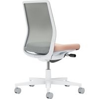 【組立設置込】コクヨ モネット 背メッシュ 肘無 ランバー無 背座ツートン ナイロンキャスター ホワイトグレー×アッシュピンク 1脚（直送品）