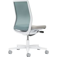 【組立設置込】コクヨ モネット 背メッシュ 肘無 ランバー無 背座ツートン ナイロンキャスター Wグレー×ライトグレー×Aターコイズ 1脚（直送品）
