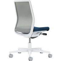 【組立設置込】コクヨ モネット 背メッシュ 肘無 ランバー無 背座ツートン ナイロンキャスター ホワイトグレー×ネイビー×ライトグレー 1脚（直送品）