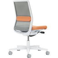 【組立設置込】コクヨ モネット 背メッシュ 肘無 ランバー付 背座ツートン ウレタンキャスター Wグレー×ペールテラコッタ×Lグレー 1脚（直送品）