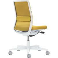 【組立設置込】コクヨ モネット 背メッシュ 肘無 ランバー付 背座同色 ウレタンキャスター ホワイトグレー×オリーブイエロー 1脚（直送品）