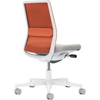 【組立設置込】コクヨ モネット 背メッシュ 肘無 ランバー付 背座ツートン ウレタンキャスター Wグレー×Lグレー×ソフトテラコッタ 1脚（直送品）