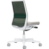【組立設置込】コクヨ モネット 背メッシュ 肘無 ランバー付 背座ツートン ウレタンキャスター Wグレー×Lグレー×ディープグリーン 1脚（直送品）