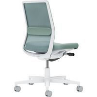 【組立設置込】コクヨ モネット 背メッシュ 肘無 ランバー付 背座同色 ナイロンキャスター ホワイトグレー×アッシュターコイズ 1脚（直送品）