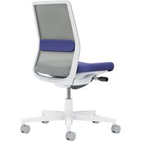 【組立設置込】コクヨ モネット 背メッシュ 肘無 ランバー付 背座ツートン ナイロンキャスター Wグレー×ディープパープル×Lグレー 1脚（直送品）