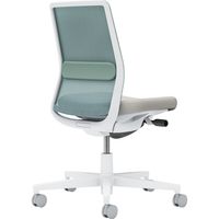 【組立設置込】コクヨ モネット 背メッシュ 肘無 ランバー付 背座ツートン ナイロンキャスター Wグレー×ライトグレー×Aターコイズ 1脚（直送品）