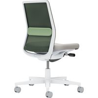 【組立設置込】コクヨ モネット 背メッシュ 肘無 ランバー付 背座ツートン ナイロンキャスター WGY×LGY×Dグリーン×Pミント 1脚（直送品）