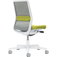 【組立設置込】コクヨ モネット 背メッシュ 肘無 ランバー付 背座ツートン ナイロンキャスター Wグレー×ライトオリーブ×ライトグレー 1脚（直送品）