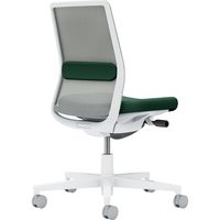 【組立設置込】コクヨ モネット 背メッシュ 肘無 ランバー付 背座ツートン ナイロンキャスター Wグレー×ディープグリーン×Lグレー 1脚（直送品）