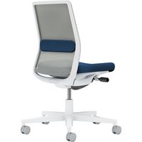 【組立設置込】コクヨ モネット 背メッシュ 肘無 ランバー付 背座ツートン ナイロンキャスター ホワイトグレー×ネイビー×ライトグレー 1脚（直送品）