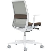 【組立設置込】コクヨ モネット 背メッシュ L型肘 ランバー付 背座ツートン ナイロンキャスター Wグレー×ダークグレージュ×Lグレー 1脚（直送品）