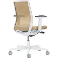 【組立設置込】コクヨ モネット 背メッシュ 可動肘 ランバー無 背座同色 ウレタンキャスター ホワイトグレー×ソフトベージュ 1脚（直送品）